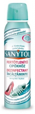 Fertőtlenítő spray, 150 ml, SANYTOL, cipőkhöz